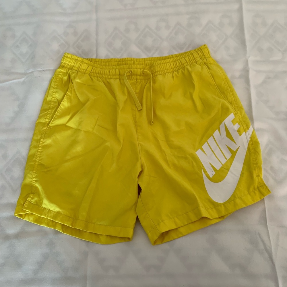 Yellow Nike above the knee shorts